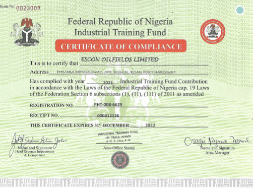 Certificate-of-compliance